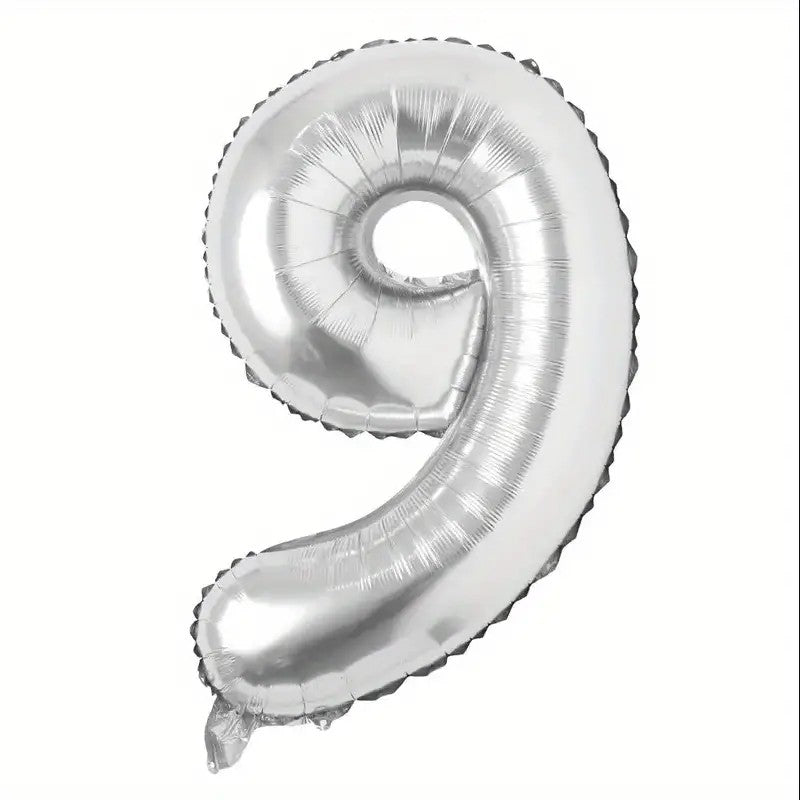 Balon Din Folie Cifra 9, 81 Cm, Pentru Aer Sau Heliu, Bulk - vivimall.ro