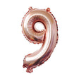 Balon Din Folie Cifra 9, 81 Cm, Pentru Aer Sau Heliu, Bulk, Roz - vivimall.ro