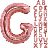 Balon Folie Metalizata Litera G, Vivimall, 100 cm, Umflati cu Heliu sau Aer, Ambalaj Individual, Pai inclus, Rose Gold - vivimall.ro