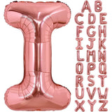 Balon Folie Metalizata Litera I, 100 Cm, Umflati Cu Heliu Sau Aer, Ambalaj Individual, Pai Inclus, Rose Gold - vivimall.ro