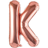 Balon Folie Metalizata Litera K, 100 Cm, Umflati Cu Heliu Sau Aer, Ambalaj Individual, Pai Inclus, Rose Gold - vivimall.ro