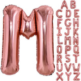 Balon Folie Metalizata Litera M, Vivimall, 100 cm, Umflati cu Heliu sau Aer, Ambalaj Individual, Pai inclus, Rose Gold - vivimall.ro