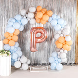 Balon Folie Metalizata Litera P, Vivimall, 100 cm, Umflati cu Heliu sau Aer, Ambalaj Individual, Pai inclus, Rose Gold - vivimall.ro