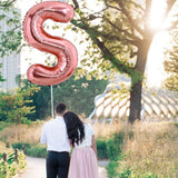 Balon Folie Metalizata Litera S, 100 Cm, Umflati Cu Heliu Sau Aer, Ambalaj Individual, Pai Inclus, Rose Gold - vivimall.ro