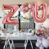 Balon Folie Metalizata Litera U, Vivimall, 100 cm, Umflati cu Heliu sau Aer, Ambalaj Individual, Pai inclus, Rose Gold - vivimall.ro