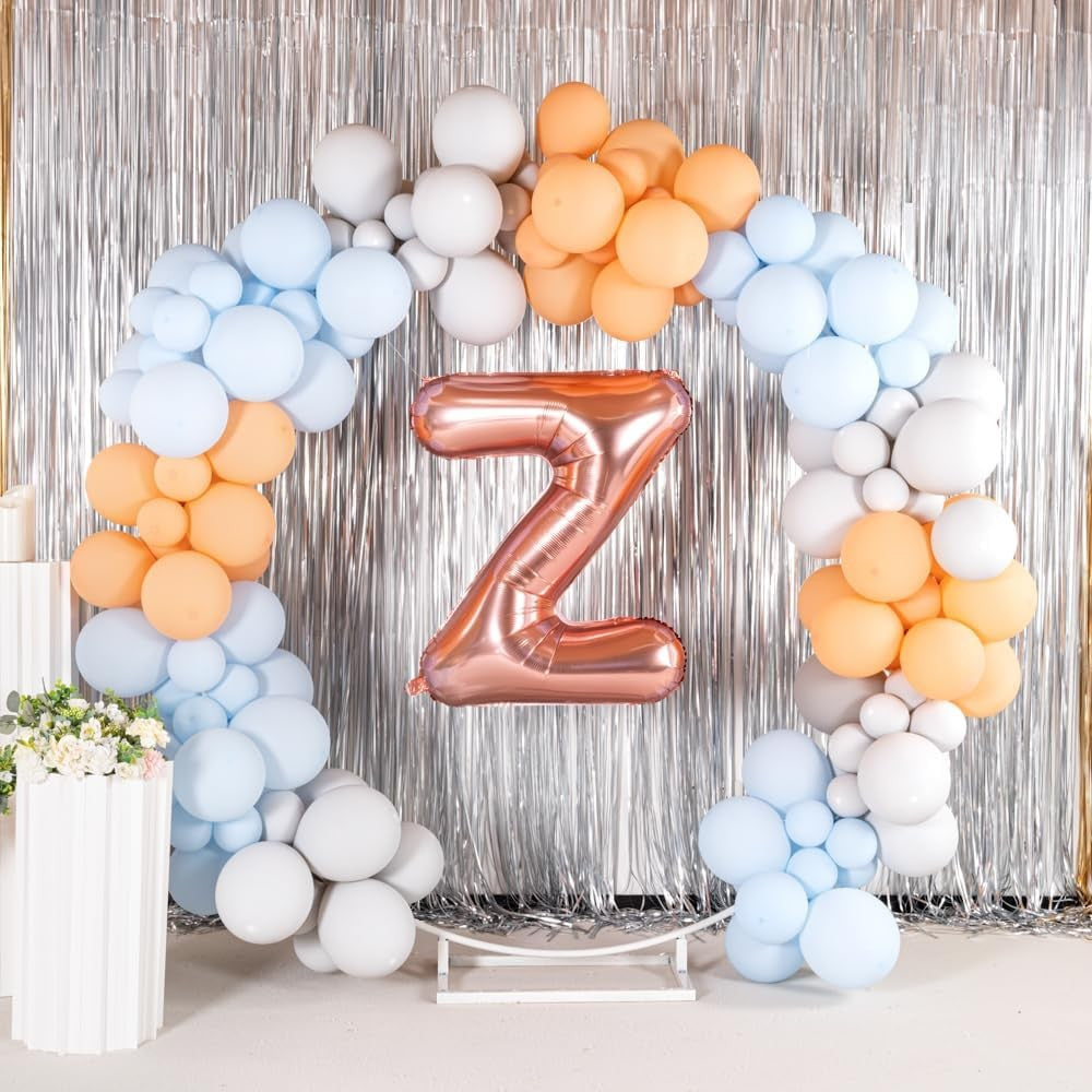 Balon Folie Metalizata Litera Z, 100 Cm, Umflati Cu Heliu Sau Aer, Ambalaj Individual, Pai Inclus, Rose Gold - vivimall.ro