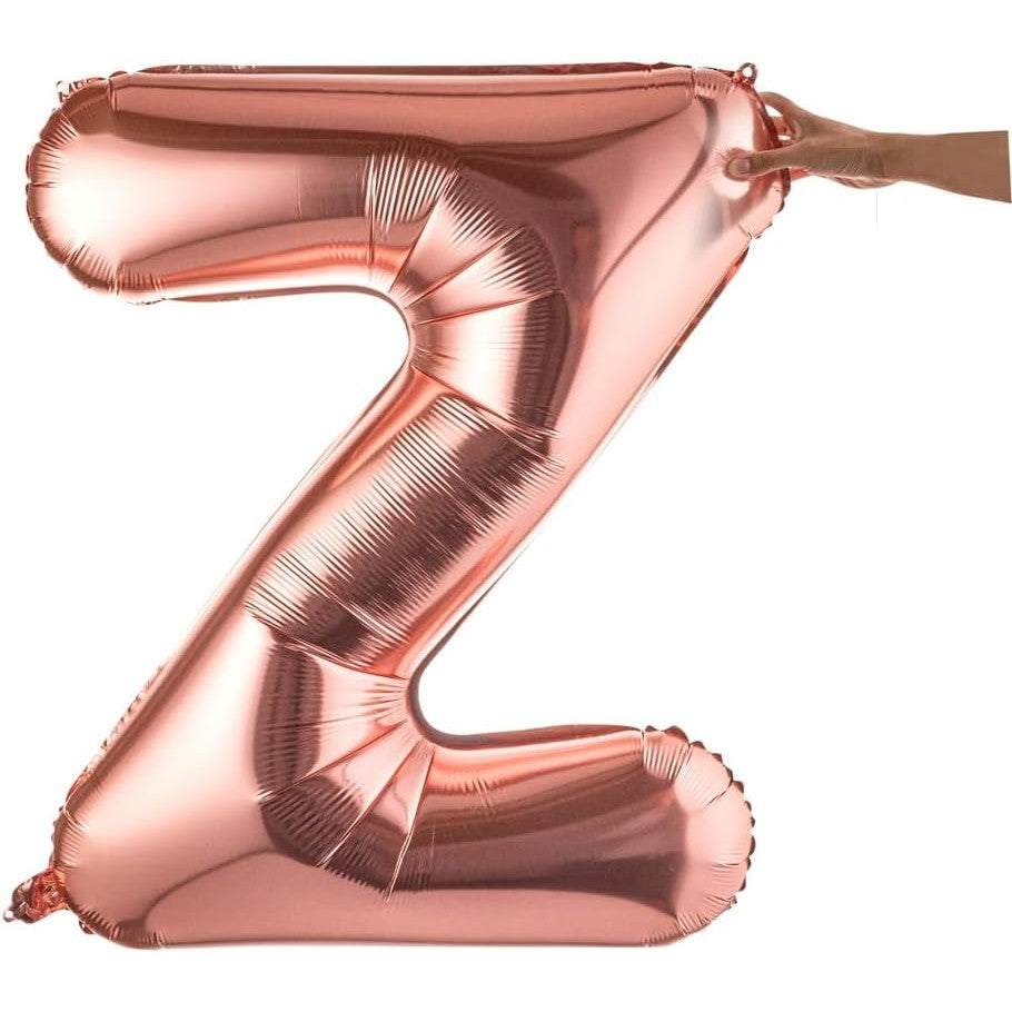 Balon Folie Metalizata Litera Z, 100 Cm, Umflati Cu Heliu Sau Aer, Ambalaj Individual, Pai Inclus, Rose Gold - vivimall.ro