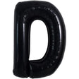 Balon din folie metalizata, 40 cm, Balon Folie Metalizata Litera D, Vivimall, 40 cm, Umflati cu Heliu sau Aer, Ambalaj Individual, Pai inclus, Negru, Litera D - vivimall.ro