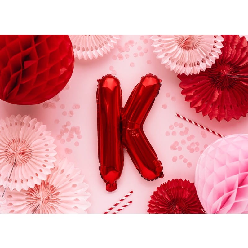 Balon Folie Metalizata Litera K, 40 Cm, Umflati Cu Heliu Sau Aer, Ambalaj Individual, Pai Inclus - vivimall.ro