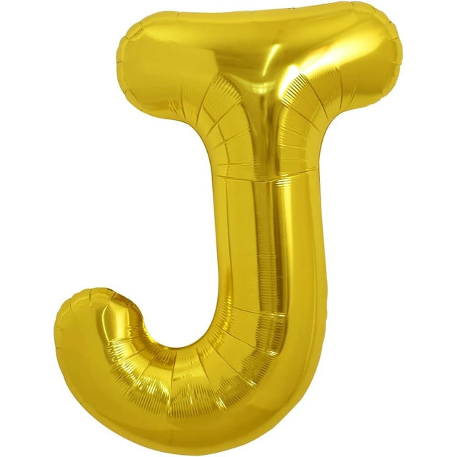 Balon Folie Metalizata Litera J, 80 Cm, Umflati Cu Heliu Sau Aer, Ambalaj Individual, Pai Inclus - vivimall.ro