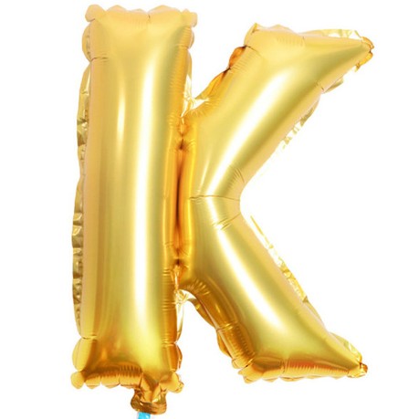 Balon Folie Metalizata Litera K, 80 Cm, Umflati Cu Heliu Sau Aer, Ambalaj Individual, Pai Inclus - vivimall.ro