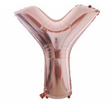 Balon Folie Metalizata Litera Y, Vivimall, 80 cm, Umflati cu Heliu sau Aer, Ambalaj Individual, Pai inclus, Rose Gold - vivimall.ro