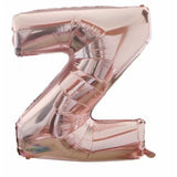 Balon Folie Metalizata Litera Z, 80 Cm, Umflati Cu Heliu Sau Aer, Ambalaj Individual, Pai Inclus, Rose Gold - vivimall.ro