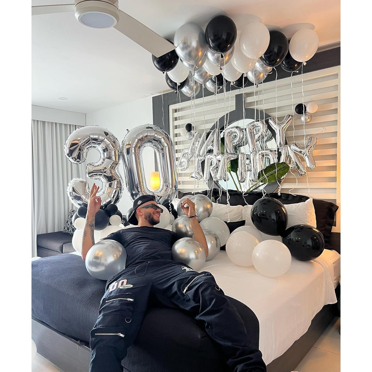 Balon Din Folie Metalizata, Figurina Cifra, Tema Aniversare 100 Cm, Ambalaj Individual, Pai Inclus, Umflare Cu Aer Sau Heliu, Cifra 3 - vivimall.ro