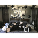 Balon Din Folie Metalizata, Figurina Cifra, Tema Aniversare 100 Cm, Ambalaj Individual, Pai Inclus, Umflare Cu Aer Sau Heliu, Cifra 3 - vivimall.ro