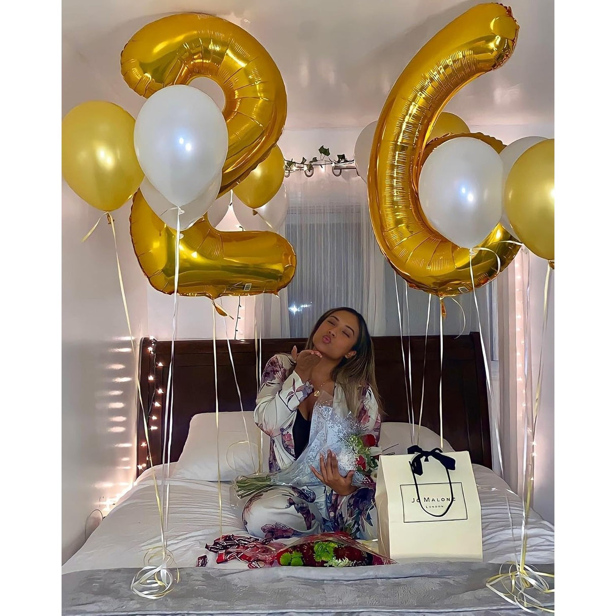 Balon Din Folie Metalizata, Figurina Cifra, Tema Aniversare 100 Cm, Ambalaj Individual, Pai Inclus, Umflare Cu Aer Sau Heliu, Cifra 6 - vivimall.ro