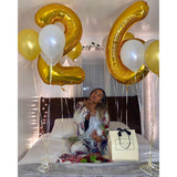 Balon Din Folie Metalizata, Figurina Cifra, Tema Aniversare 100 Cm, Ambalaj Individual, Pai Inclus, Umflare Cu Aer Sau Heliu, Cifra 6 - vivimall.ro