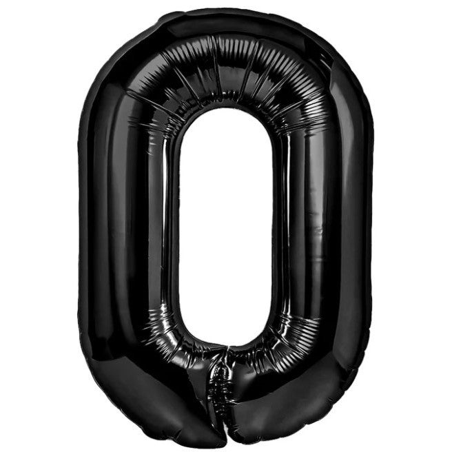 Balon Din Folie Metalizata, Figurina Cifra, Tema Aniversare 100 Cm, Ambalaj Individual, Pai Inclus, Umflare Cu Aer Sau Heliu, Cifra 0 - vivimall.ro