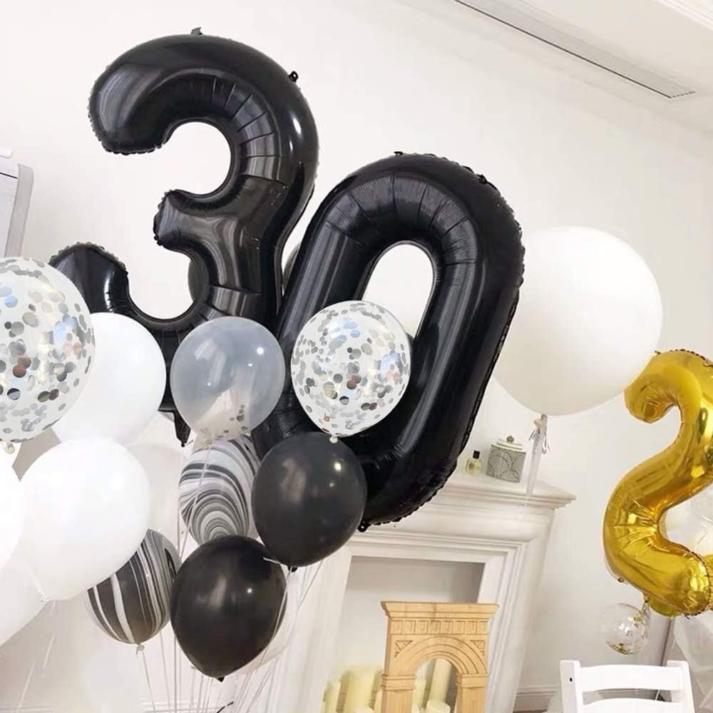Balon Din Folie Metalizata, Figurina Cifra, Tema Aniversare 100 Cm, Ambalaj Individual, Pai Inclus, Umflare Cu Aer Sau Heliu, Cifra 3 - vivimall.ro