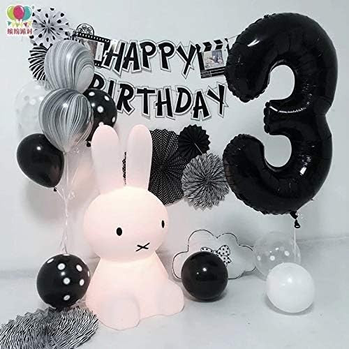 Balon Din Folie Metalizata, Figurina Cifra, Tema Aniversare 100 Cm, Ambalaj Individual, Pai Inclus, Umflare Cu Aer Sau Heliu, Cifra 3 - vivimall.ro