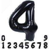 Balon Din Folie Metalizata, Figurina Cifra, Tema Aniversare 100 Cm, Ambalaj Individual, Pai Inclus, Umflare Cu Aer Sau Heliu, Cifra 4 - vivimall.ro