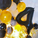 Balon Din Folie Metalizata, Figurina Cifra, Tema Aniversare 100 Cm, Ambalaj Individual, Pai Inclus, Umflare Cu Aer Sau Heliu, Cifra 4 - vivimall.ro