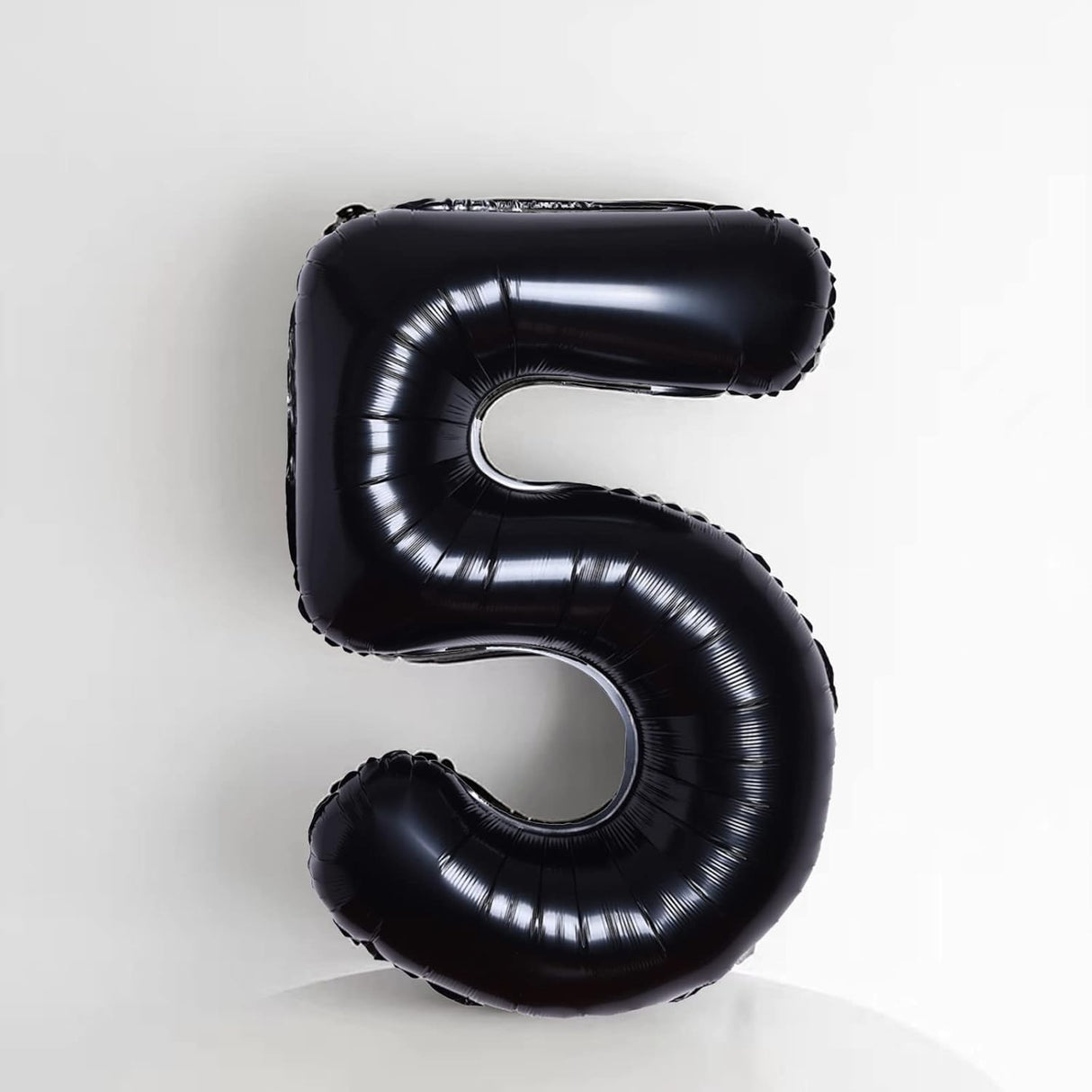 Balon Din Folie Metalizata, Figurina Cifra, Tema Aniversare 100 Cm, Ambalaj Individual, Pai Inclus, Umflare Cu Aer Sau Heliu, Cifra 5 - vivimall.ro