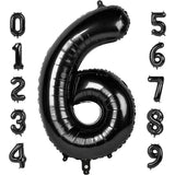 Balon Din Folie Metalizata, Figurina Cifra, Tema Aniversare 100 Cm, Ambalaj Individual, Pai Inclus, Umflare Cu Aer Sau Heliu, Cifra 6 - vivimall.ro