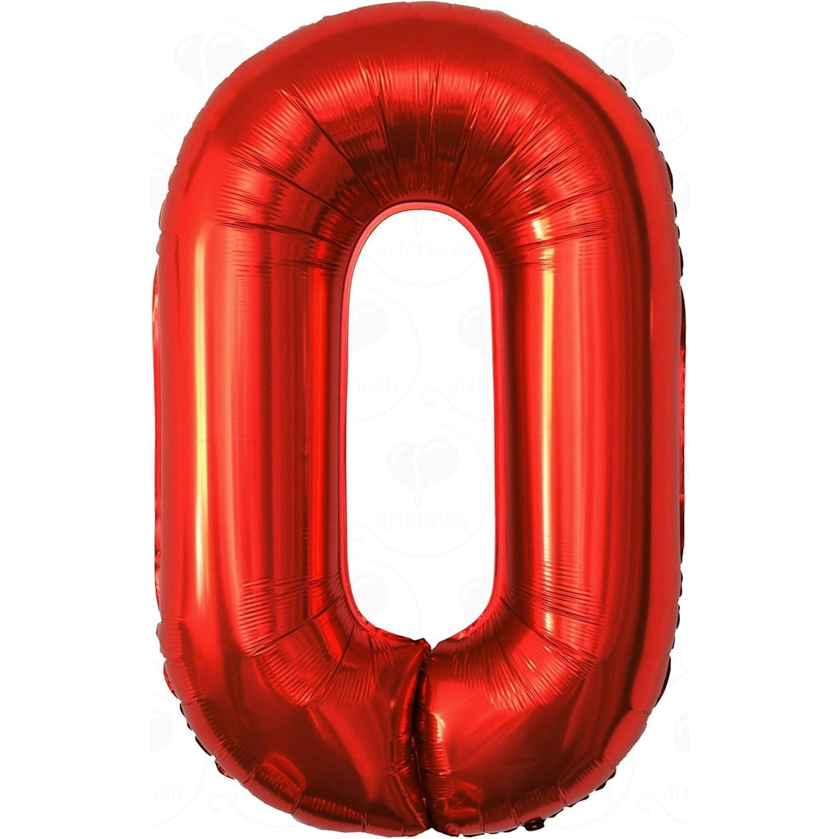 Balon Din Folie Metalizata, Figurina Cifra, Tema Aniversare 100 Cm, Ambalaj Individual, Pai Inclus, Umflare Cu Aer Sau Heliu, Cifra 0