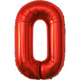 Balon Din Folie Metalizata, Figurina Cifra, Tema Aniversare 100 Cm, Ambalaj Individual, Pai Inclus, Umflare Cu Aer Sau Heliu, Cifra 0