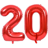 Balon Din Folie Metalizata, Figurina Cifra, Tema Aniversare 100 Cm, Ambalaj Individual, Pai Inclus, Umflare Cu Aer Sau Heliu, Cifra 2