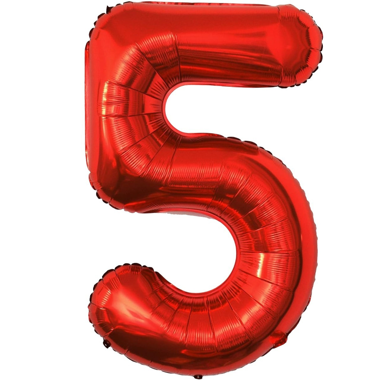 Balon Din Folie Metalizata, Figurina Cifra, Tema Aniversare 100 Cm, Ambalaj Individual, Pai Inclus, Umflare Cu Aer Sau Heliu, Cifra 5 - vivimall.ro