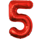 Balon Din Folie Metalizata, Figurina Cifra, Tema Aniversare 100 Cm, Ambalaj Individual, Pai Inclus, Umflare Cu Aer Sau Heliu, Cifra 5 - vivimall.ro