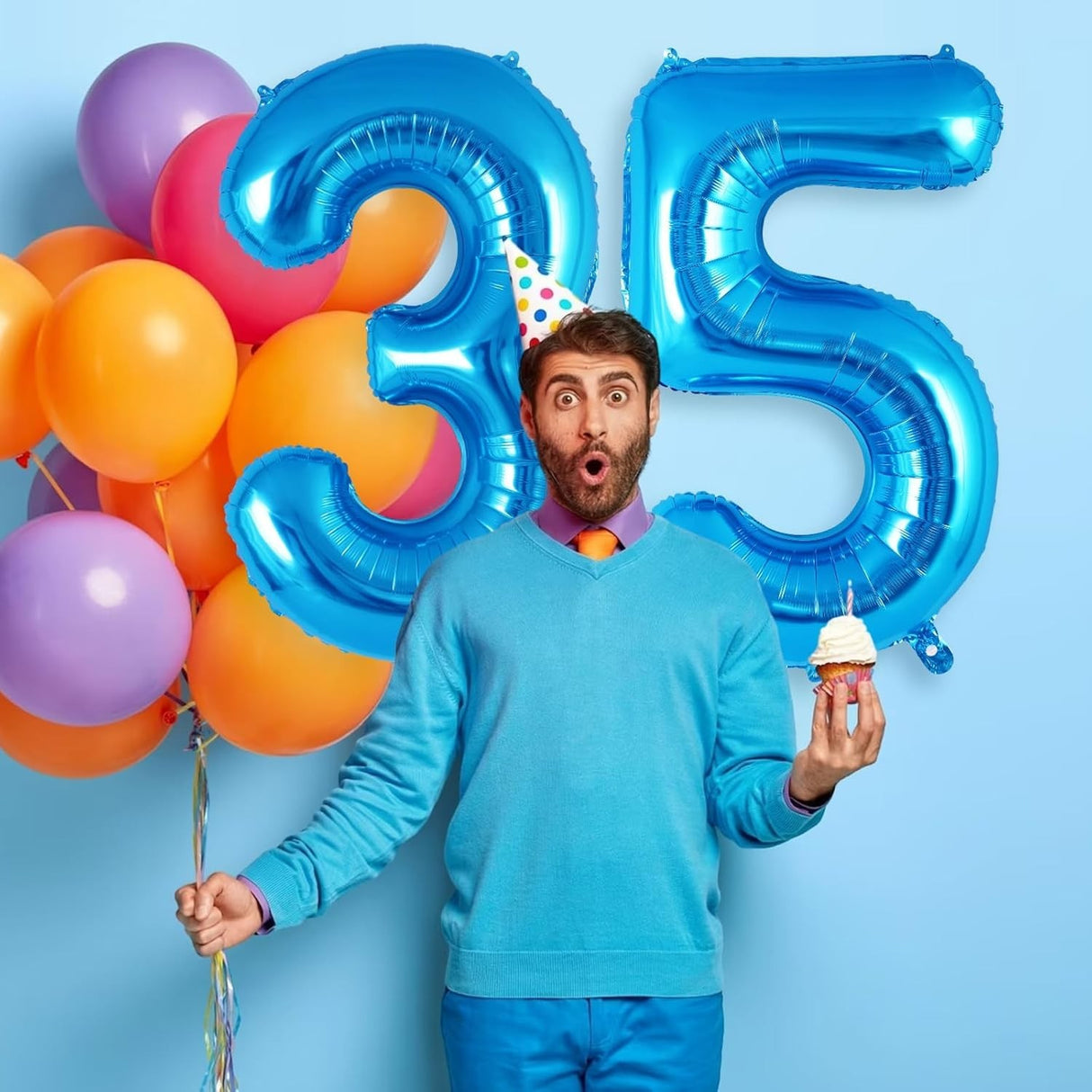 Balon Din Folie Metalizata, Figurina Cifra, Tema Aniversare 100 Cm, Ambalaj Individual, Pai Inclus, Umflare Cu Aer Sau Heliu, Cifra 3 - vivimall.ro
