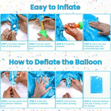 Balon Din Folie Metalizata, Figurina Cifra, Tema Aniversare 100 Cm, Ambalaj Individual, Pai Inclus, Umflare Cu Aer Sau Heliu, Cifra 4 - vivimall.ro