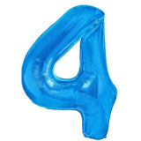 Balon Din Folie Metalizata, Figurina Cifra, Tema Aniversare 100 Cm, Ambalaj Individual, Pai Inclus, Umflare Cu Aer Sau Heliu, Cifra 4 - vivimall.ro