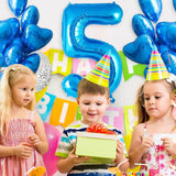 Balon Din Folie Metalizata, Figurina Cifra, Tema Aniversare 100 Cm, Ambalaj Individual, Pai Inclus, Umflare Cu Aer Sau Heliu, Cifra 5 - vivimall.ro