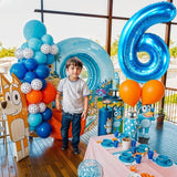 Balon Din Folie Metalizata, Figurina Cifra, Tema Aniversare 100 Cm, Ambalaj Individual, Pai Inclus, Umflare Cu Aer Sau Heliu, Cifra 6 - vivimall.ro