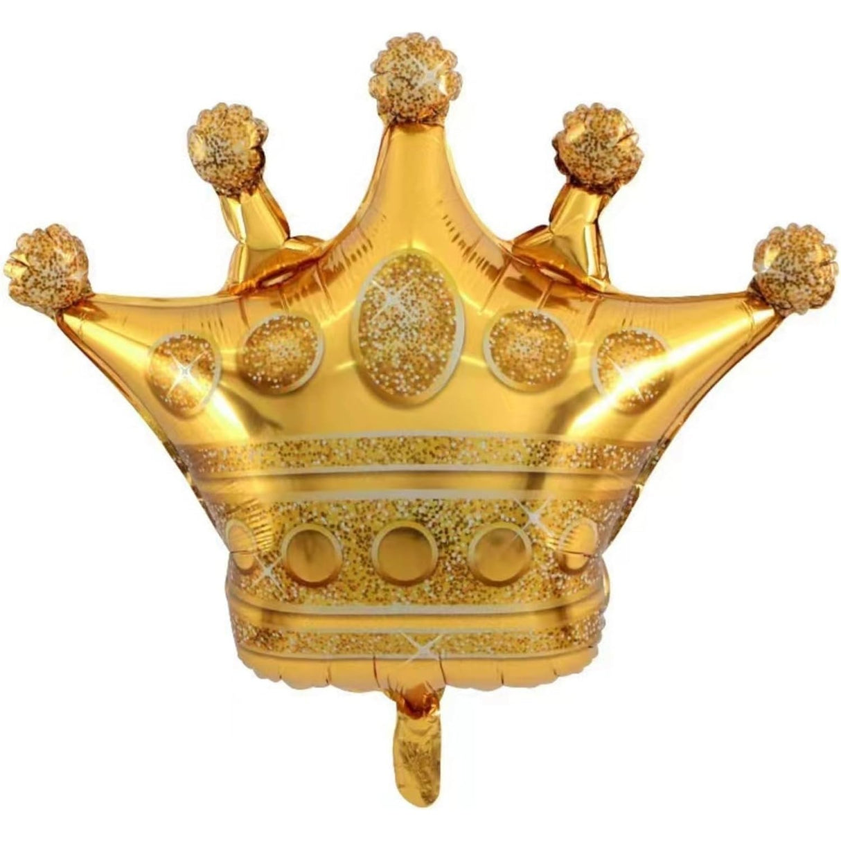 Balon Din Folie Metalizata Figurina Cifra Si Coroana, Tema Aniversare 100 Cm, Ambalaj Individual, Pai Inclus, Umflare Cu Aer Sau Heliu, Cifra 7 - vivimall.ro
