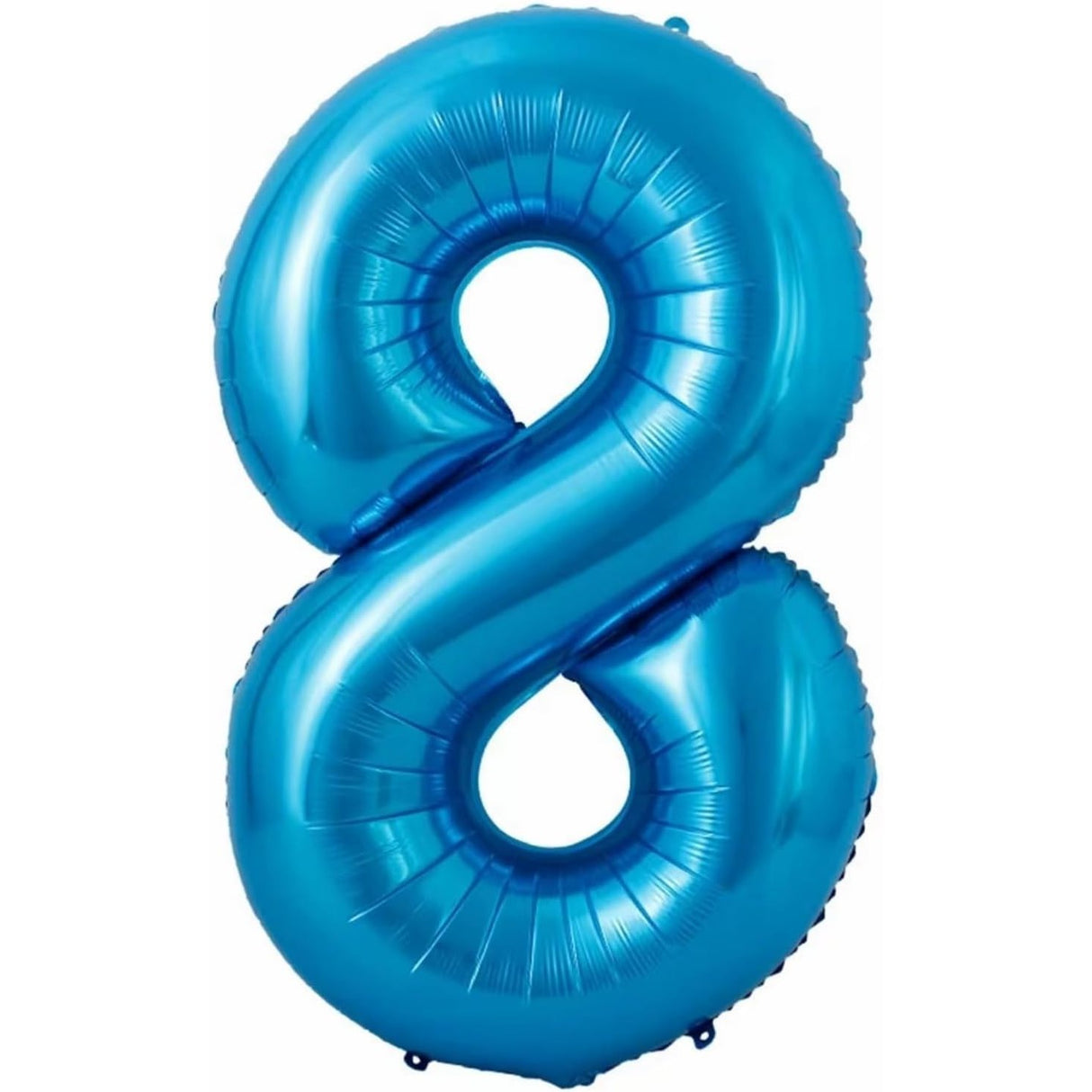 Balon Din Folie Metalizata Figurina Cifra Si Coroana, Tema Aniversare 100 Cm, Ambalaj Individual, Pai Inclus, Umflare Cu Aer Sau Heliu, Cifra 8 - vivimall.ro