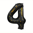 Balon Din Folie Metalizata Figurina Cifra, Scris Happy Birthday, Tema Aniversare 100 Cm, Ambalaj Individual, Pai Inclus, Umflare Cu Aer Sau Heliu, Cifra 4 - vivimall.ro