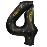 Balon Din Folie Metalizata Figurina Cifra, Scris Happy Birthday, Tema Aniversare 100 Cm, Ambalaj Individual, Pai Inclus, Umflare Cu Aer Sau Heliu, Cifra 4 - vivimall.ro