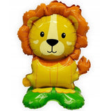 Balon Din Folie Metalizata, Mini Figurine Animalute, Tematica Aniversare, Ambalaj Individual, Pai Inclus, Umflare Cu Aer Sau Heliu
