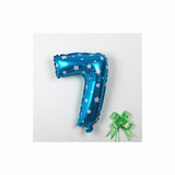 Balon Din Folie Metalizata Figurina Cifra, Imprimeu Stele, Tema Aniversare 80 Cm, Ambalaj Individual, Pai Inclus, Umflare Cu Aer Sau Heliu, Cifra 7 - vivimall.ro