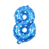 Balon Din Folie Metalizata Figurina Cifra, Imprimeu Stele, Tema Aniversare 80 Cm, Ambalaj Individual, Pai Inclus, Umflare Cu Aer Sau Heliu, Cifra 8 - vivimall.ro