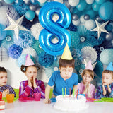 Balon Din Folie Metalizata Figurina Cifra, Tema Aniversare 40 Cm, Ambalaj Individual, Pai Inclus, Umflare Cu Aer Sau Heliu, Cifra 8