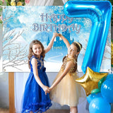 Balon Din Folie Metalizata Figurina Cifra, Tema Aniversare 40 Cm, Ambalaj Individual, Pai Inclus, Umflare Cu Aer Sau Heliu, Cifra 7