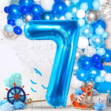 Balon Din Folie Metalizata Figurina Cifra, Tema Aniversare 40 Cm, Ambalaj Individual, Pai Inclus, Umflare Cu Aer Sau Heliu, Cifra 7
