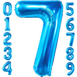 Balon Din Folie Metalizata Figurina Cifra, Tema Aniversare 40 Cm, Ambalaj Individual, Pai Inclus, Umflare Cu Aer Sau Heliu, Cifra 7