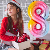 Balon Din Folie Metalizata Figurina Cifra, Tema Aniversare 40 Cm, Ambalaj Individual, Pai Inclus, Umflare Cu Aer Sau Heliu, Cifra 8